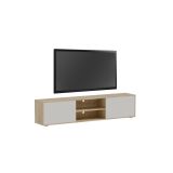 Mueble Mesa TV Melamina Blanco-Natural