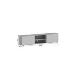 Mueble Mesa TV Melamina Blanco-Natural