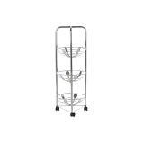 ¡Consigue tu práctico Verdulero Frutero Metálico Cromado! ¡Ordena tu cocina ahora! ¡28x28x74!