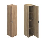 Meyvaser Mueble de salón y TV Conjunto muebles de salón apilable 235 Cm Ancho Color Madera y Blanco