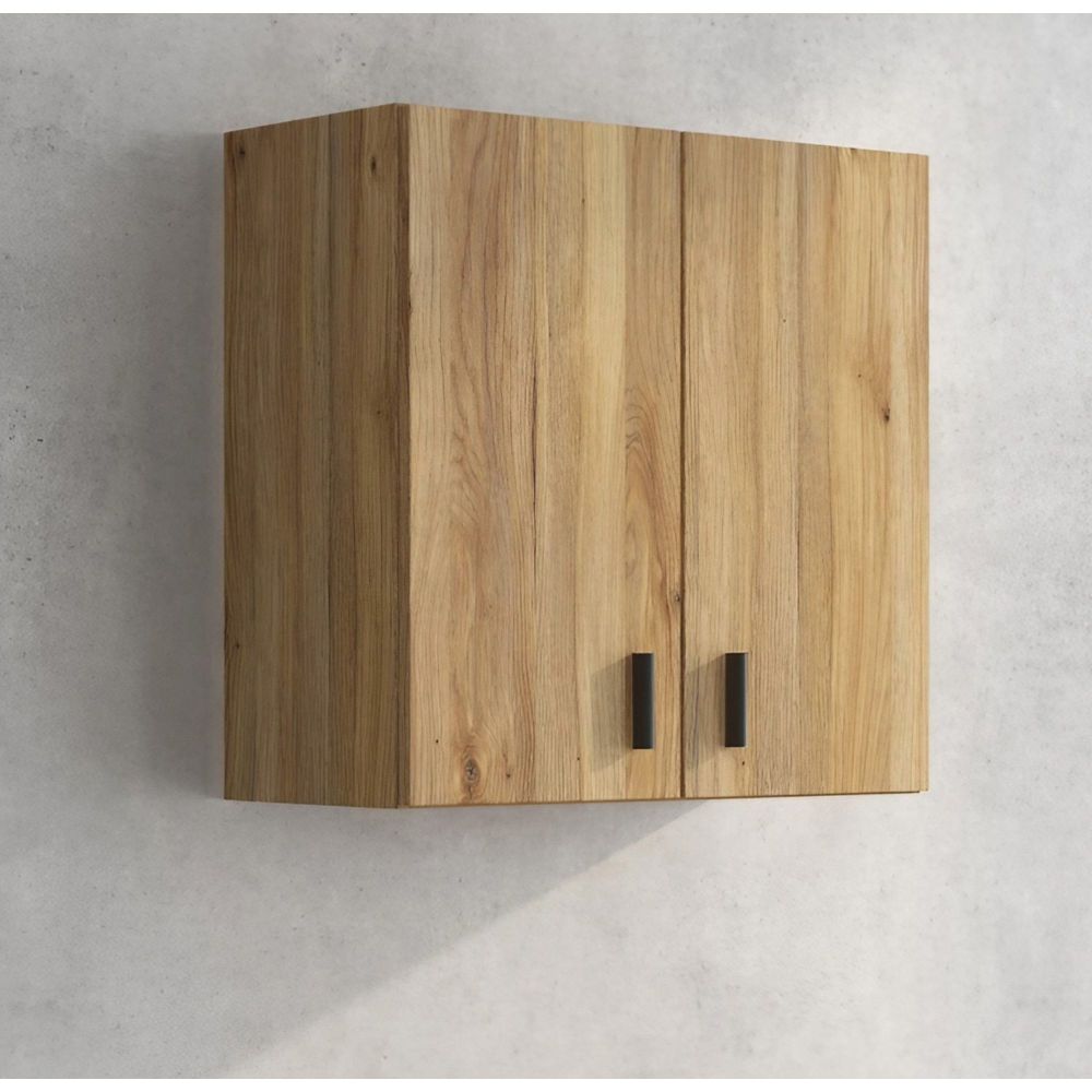 Conjunto de Muebles de Cocina Alto y Bajo de 2 Puertas en Madera Mauvella, 61x61x29 cm y 60x80x34 Cm